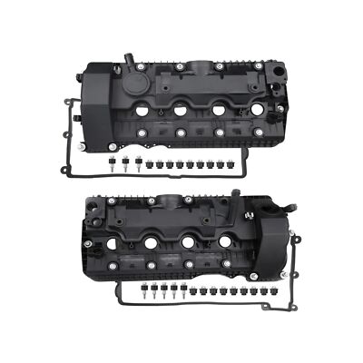 MITZONE N62 Valve Covers Set with Gaskets & Bolts Compatible with 2004-2010 B...