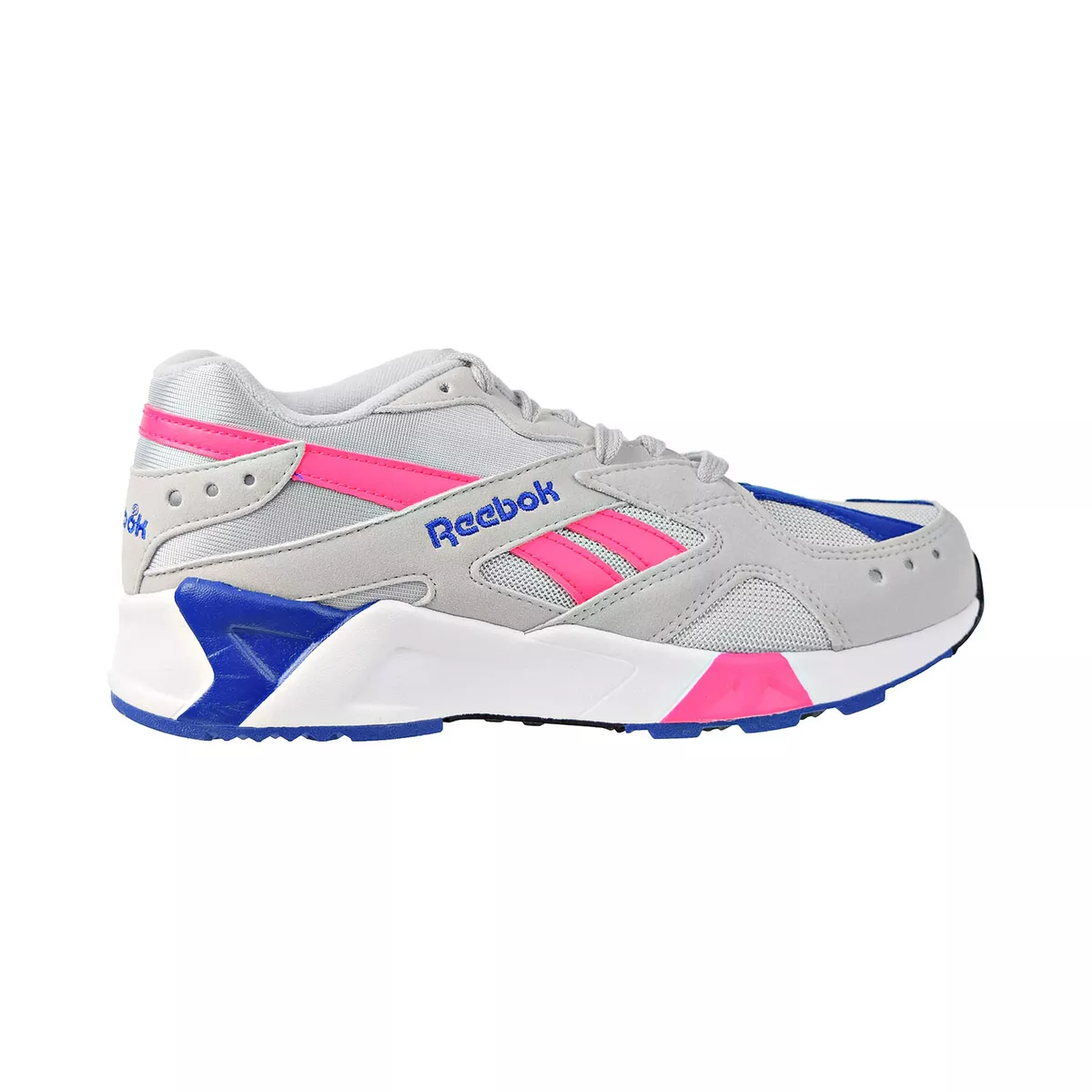 Reebok AZTREK Mens Grey Acid Pink Royal White DV3941 Running Shoes