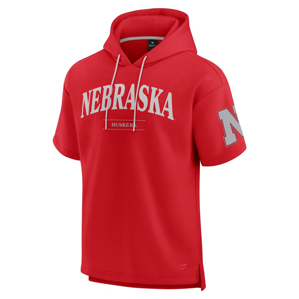 Men's Fanatics Scarlet Nebraska Huskers Ready Short Sleeve Pullover