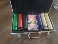 Suitcase Of Poker Chips And Cards