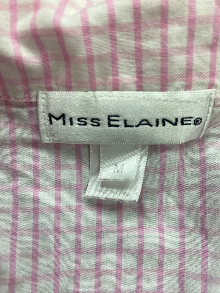 Top de pijama Miss Elaine para mujer rosa mediano cuadros guinga Barbie hadas ropa de dormir Foto 3 de 4