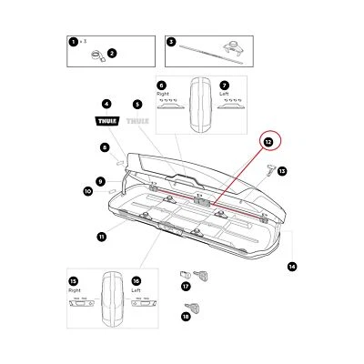 Thule Barre de Serrure Alu Motion XT XL Force Links 54122 - Photo 1/2