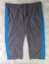 Vintage Y2K Nike Women's Gray Blue Crop Pants Drawstring X-Large XL 16-18