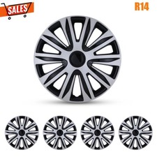 14 Set Of 4 Wheel Covers Snap On Full Hub Caps Fits R14 Tire Steel Rim 14 In