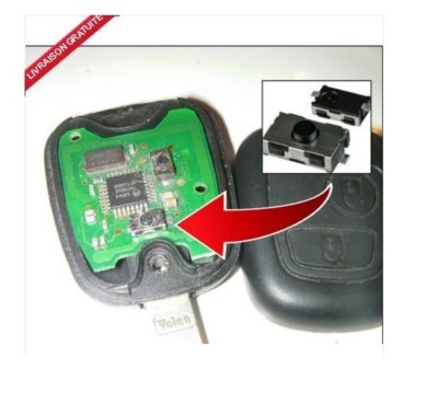 Cleplip France Drucktaste Für Peugeot Schlüssel - Fernbedienung Taster Schwarz