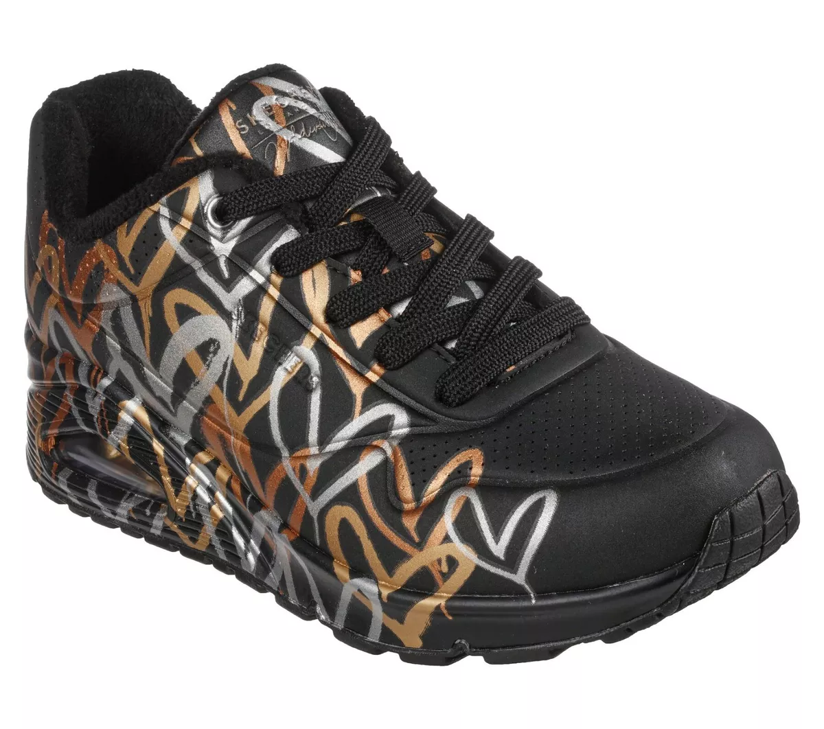 Skechers x JGoldcrown Uno Blk/Gold Shoes, Casual eBay /BKGD Metallic | Sizes Lov 155523