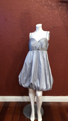 AMELIA COUTURE #310  EMPIRE WAIST COCKTAIL/PARTY DRESS GRAY  SIZE 6