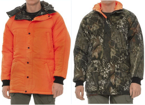 XL LG Mossy Oak Country Orange Reversible Mens Insulated Jacket Coat Parka Camo - Picture 1 of 6