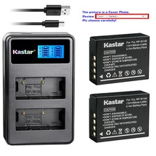 Kastar Battery LCD Dual Charger for Fujifilm NP-W126 NP-W126s BC-W126 Charger