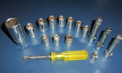 THORESEN Socket Set - Sockets, Adaptors + Duratool Spinner Handle - 16 Pieces
