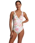 Lauren Ralph Lauren Size 14 Ruffled Floral-Print One Piece Swimsuit Multi New