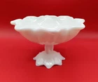 Vintage Westmoreland Pedestal Tulip Shaped Compote Milk Glass Candy Nut Dish