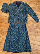 Vintage 40s 50s Floral Skirt Suit Small Vintage 2 Piece Floral Skirt Jacket Set