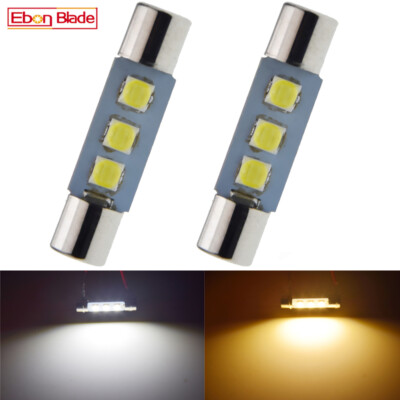 Warm/White 12V 28mm Festoon LED Dome Map Light 3030 SMD License Plate Trunk Bulb