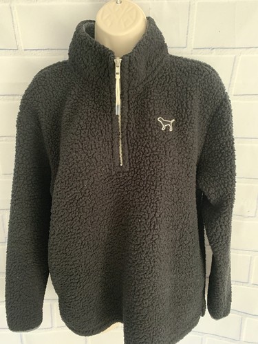 Zip Pullover Sherpa Fleece Dog Logo 