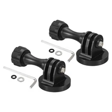 Action Camera Tripod, 2pcs Aluminum Tripod Mount with Thumbscrew Style 1, Black