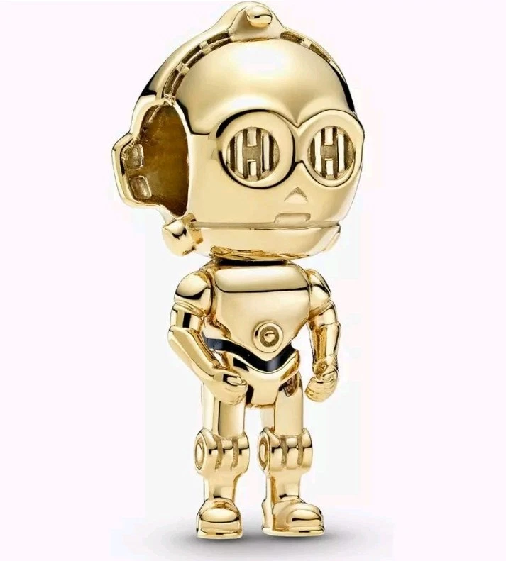 Pandora Star Wars C-3PO Charm 14K Vergoldet BEWEGLICH - Bild 3 von 3