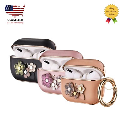 COSMICO Flowers Leather Airpod Pro Case Cover Protective Airpod Skin, Old Mod