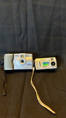Lot of 2 Vintage Digital Cameras - Samsung Digimax 301 & IXLA Digital 640 