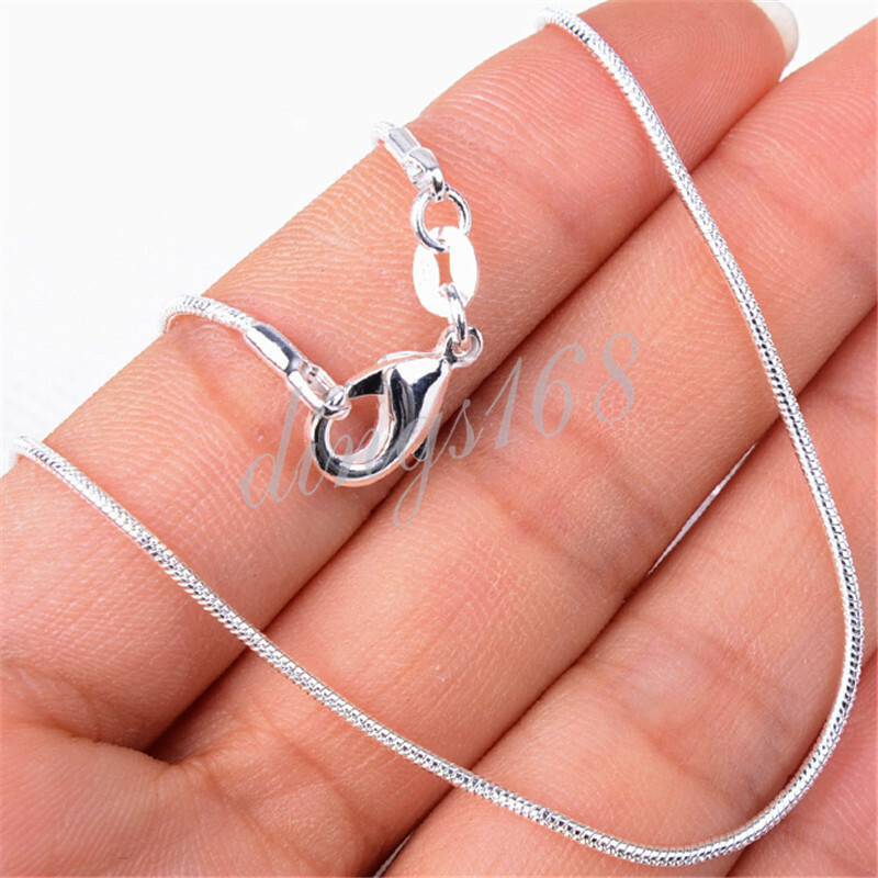 Long 34-inch Snake Chain Bead Necklace Rhodium on Sterling Silver Long 34-inch Snake Chain Bead Necklace Rhodium on Sterling Silver