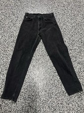 Vintage 90s Levi  s 550 Orange Tab Relaxed Fit Tapered Leg Black Jeans Mens 33x32