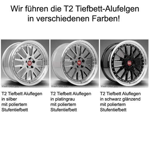 18 Zoll T1 Stufentiefbett Alufelgen 8x18 4x100 ET35 platingrau für Fiat und Opel - Bild 8 von 8