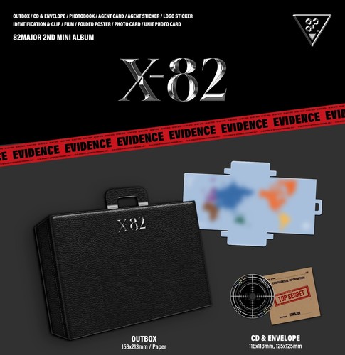 K-POP 82MAJOR 2nd Mini Album X-82 CD+P.Book+2p Card+Film+Sticker+Poster(On Pack) - Imagen 2 de 4