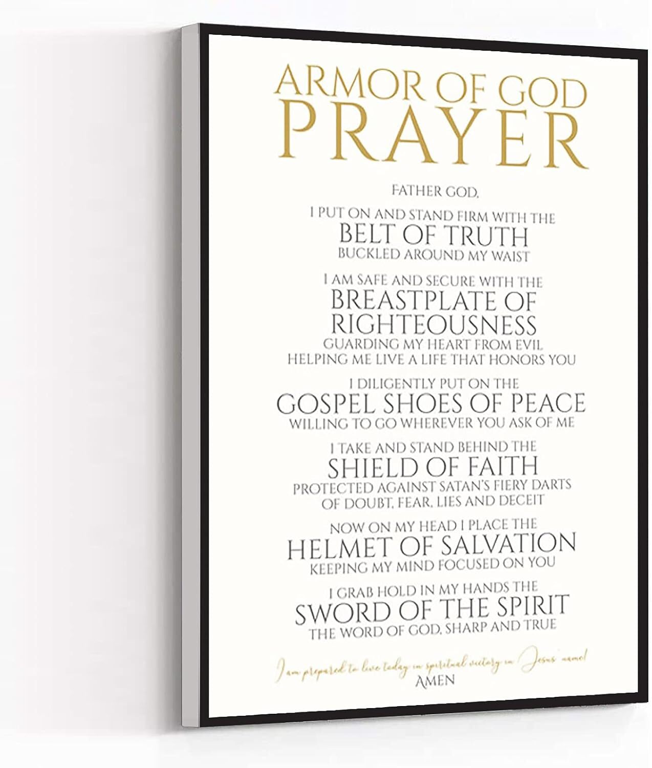Canvas Wall Art Modern Art Print ,Christian Spiritual Warfare Prayer Wall Art,Vi