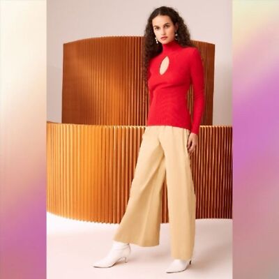 C/MEO COLLECTIVE HEADLIGHTS KNIT TOP in RED NWT WOMEN TOP SIZE SMALL