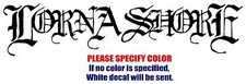 LORNA SHORE Band Rock Graphic Die Cut decal sticker Car Truck Boat Window 7"