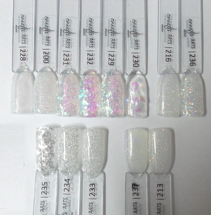 CREATIV.ARTS CA Nail Art IRIDISCENTE BRILLO - iridiscente - BLANCO con efecto dorado púrpura LATA