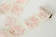 RARE Vintage Mid Century 1950s/60s Cartoon Jokes Printed Toilet Paper Roll!
