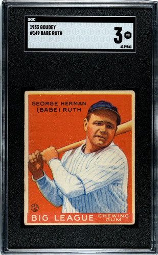1933 Goudey Babe Ruth #149 SGC 3