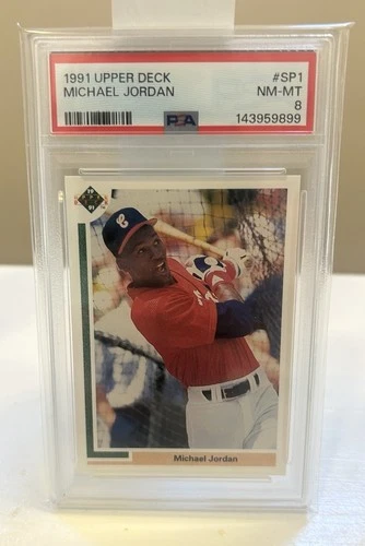 1991 Upper Deck Michael Jordan Rookie RC Baseball PSA 8 Centered Fresh Grade! 🔥