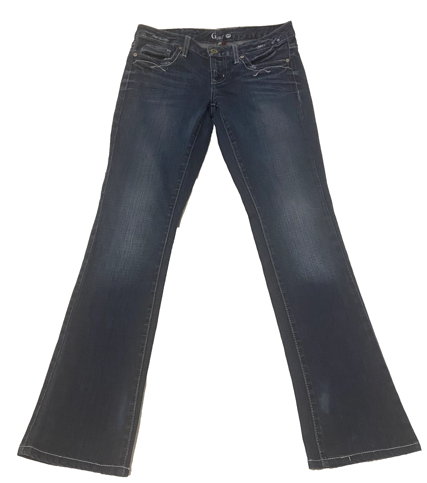 GUESS Women's VTG Y2K Low-Rise Bootcut Dark Wash Denim Jeans Size 29