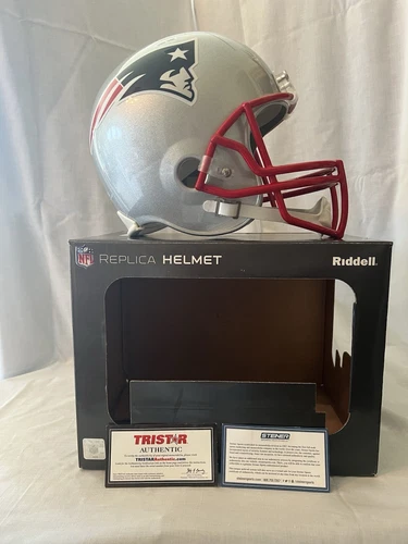 Tom Brady New England Patriots Signed Full Size Replica Helmet Tristar