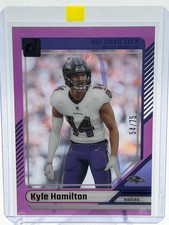 2023 Donruss Clearly Kyle Hamilton Purple /75 #54/75 – Baltimore Ravens