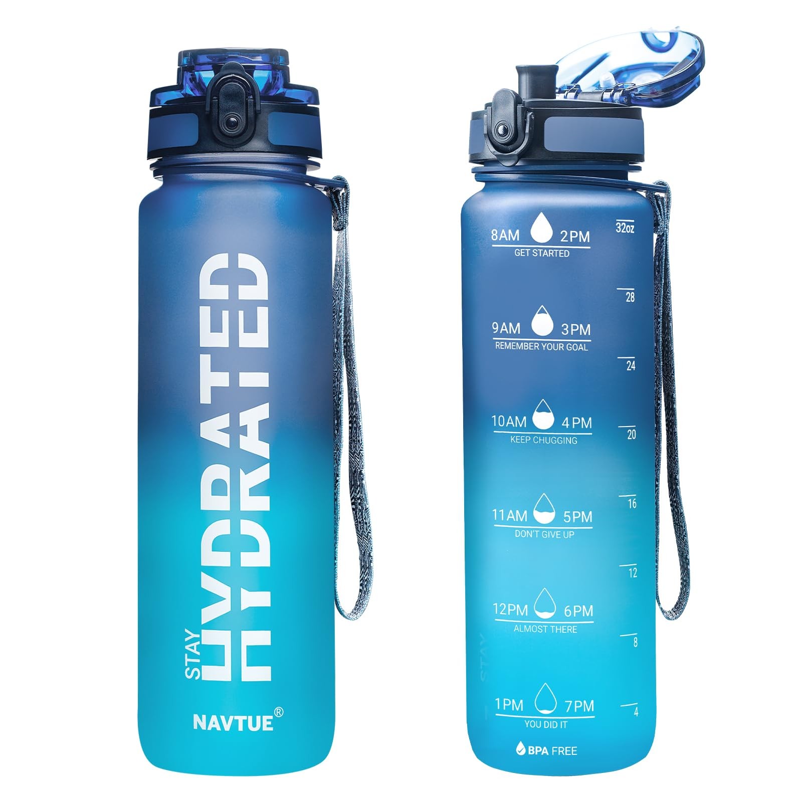 , 32oz Sports Bottles With 32 Ounces, Blue&green