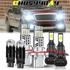 NEW 2026 For 2004-2013 2014 Ford F150 6X LED Headlight Hi/Lo+Fog Bulbs+Turn Lamp
