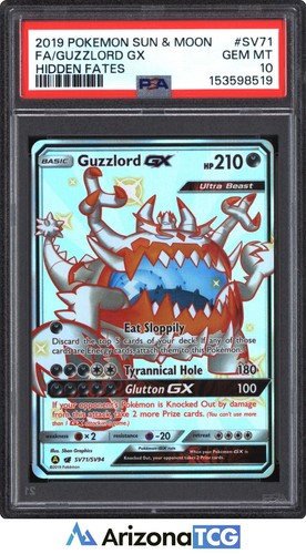 Pokemon 2019 Guzzlord GX SV71/SV94 Shiny Full Art Hidden Fates GEM MINT PSA 10
