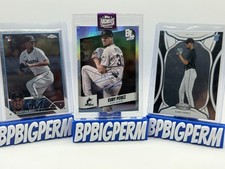 3 Card Eury Perez Lot on card auto #8/20 encased Marlins plus 2 RC