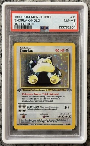 Snorlax Jungle Holo 1st Edition PSA 8