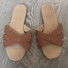 New Look Women's Sandals Brown Size 5 Sliders Summer Holiday Beach Garden
