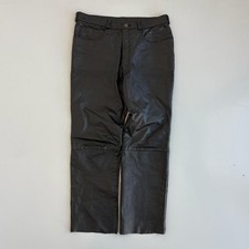 Vintage 70s Jack Leather Pants Zipper Fly Grunge Made in Brazil Size True 30x26