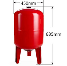 100 L Membrankessel vertikal, Druckkessel max.6 Bar CHM GmbH® Ausdehungsgefäß