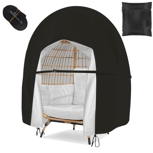 Double Egg Chair Cover Waterproof Patio Hanging Extra Large Zipper Heavy Duty...