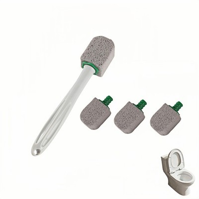 Pumice Toilet Brush Scrubber with 9.5  Handle  1 Scrubber + 4 Pumice Stones  ...
