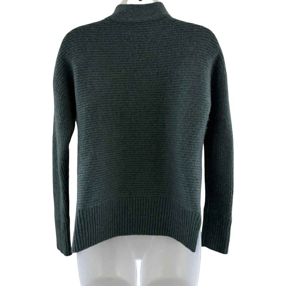 Suéter Rachel Zoe Mujer Pequeño Verde 100% Cachemira Cuello Simulado Dobladillo Acanalado Foto 3 de 4