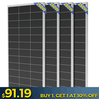 250W 500W 1000W Mono Solar Panel 18BB Power RV Camping Home Camp Off Grid Charge