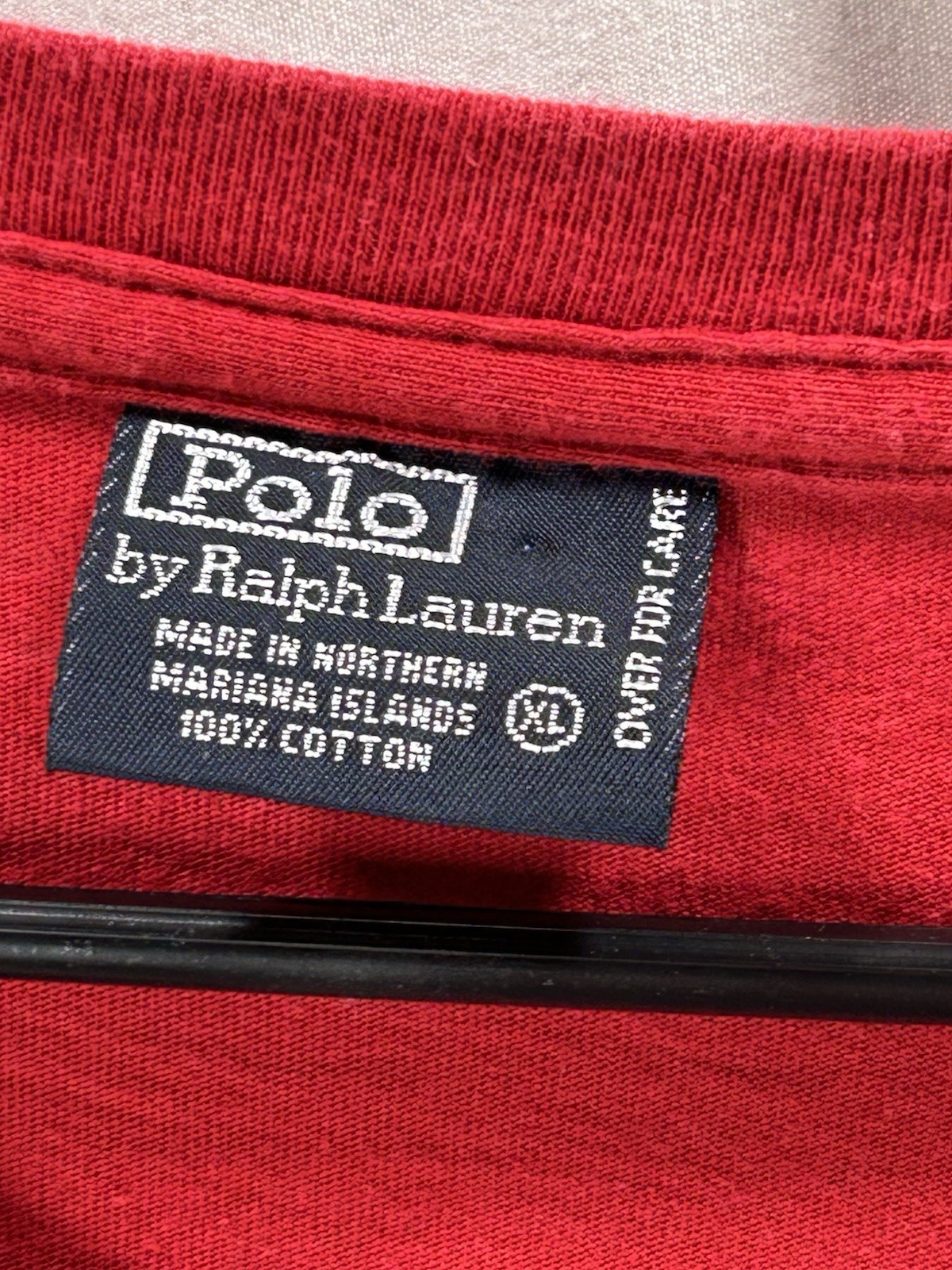 Polo Ralph Lauren vintage anni 90 rossa 100% cotone t shirt taschino maglietta pony XL